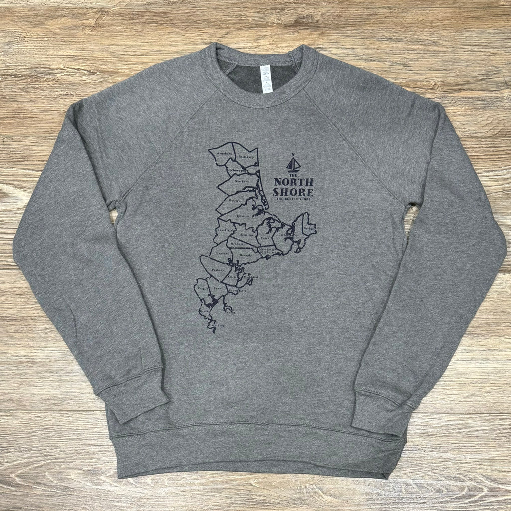 North Shore, MA Crew Neck Sweatshirt