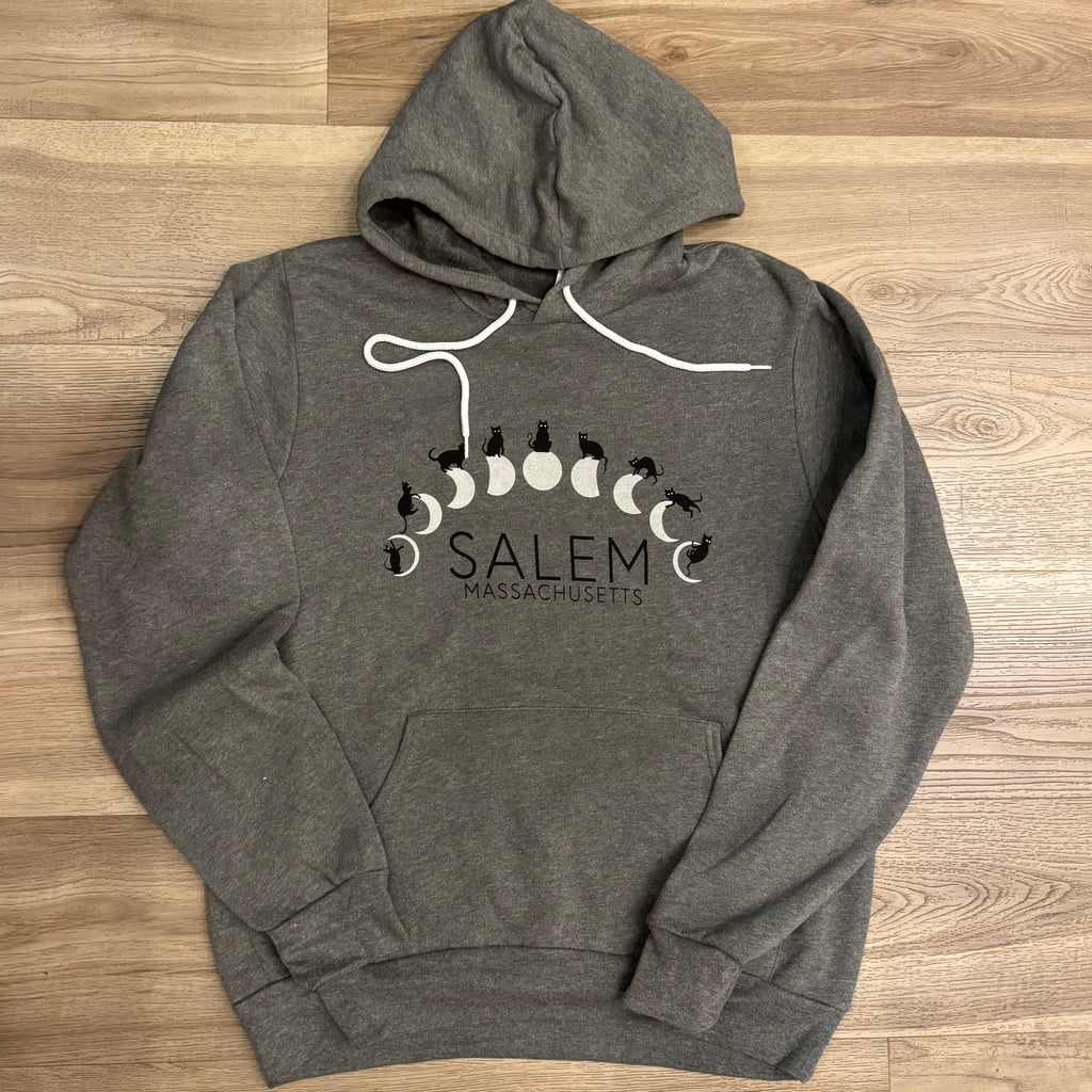 Cat Nine Lives and Moon Phases Hoodie Sweatshirt