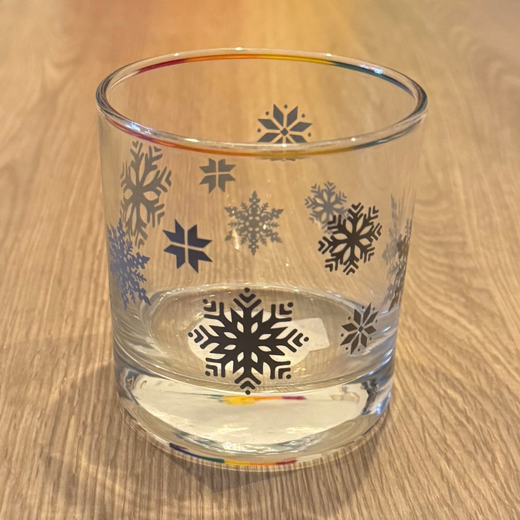 Snowflake Rock Glass