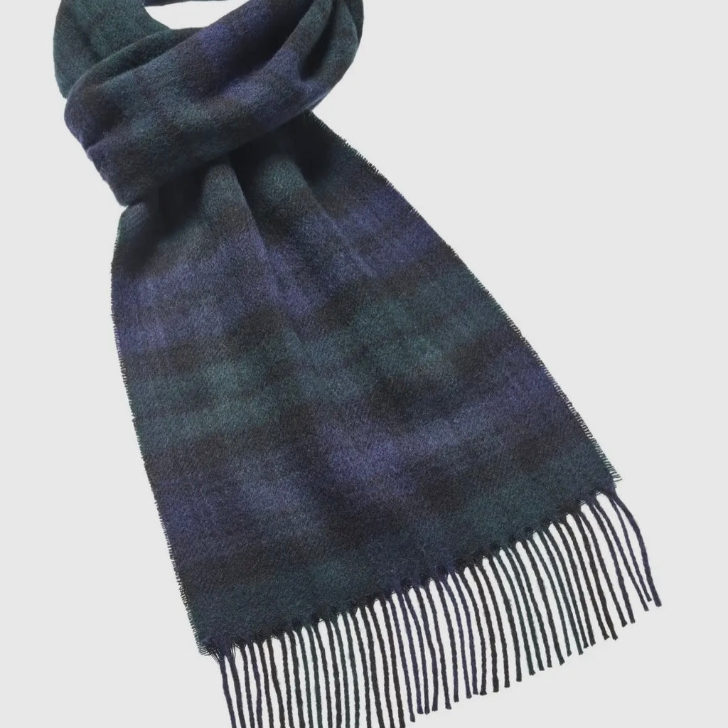 Tartan Merino Wool Scarf | Blackwatch