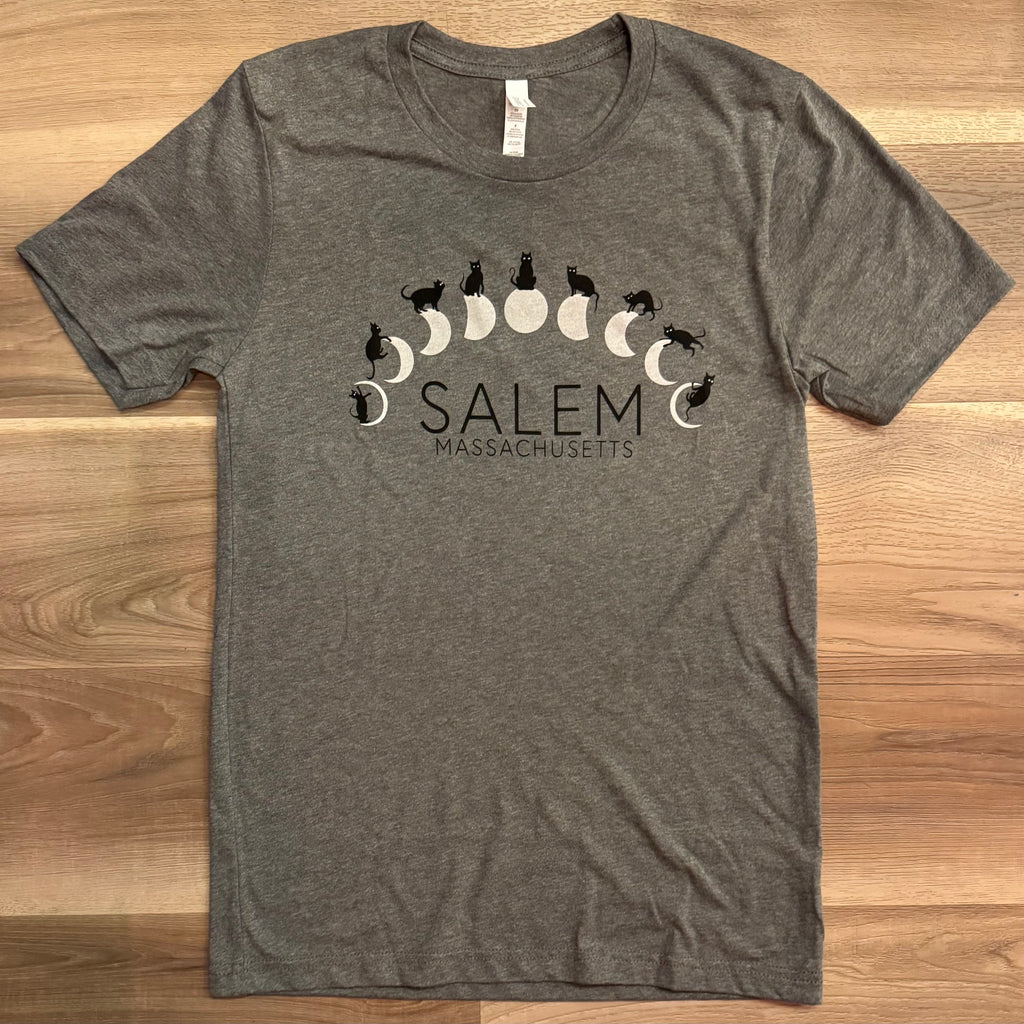 Cat Nine Lives and Moon Phases T-shirt