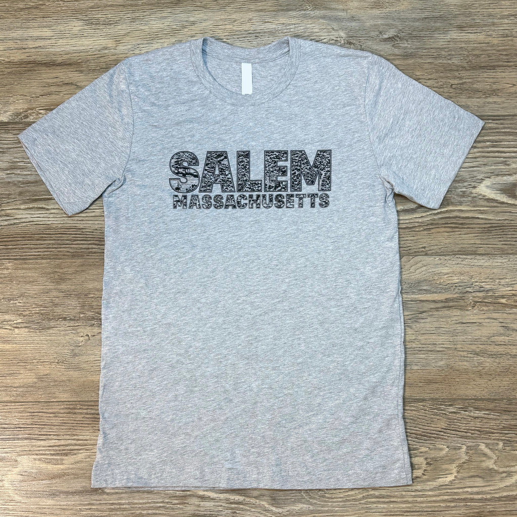 Salem, Massachusetts Map Graphic T-shirt