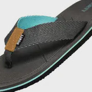 Norty Men's Grey Flip Flop Turqoise Sandal