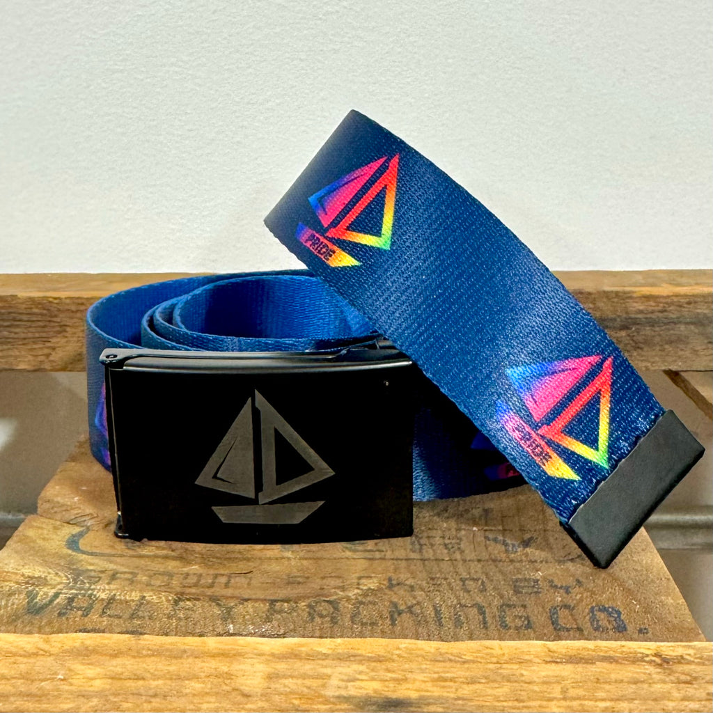 District Pride Rainbow Sailboat Belt