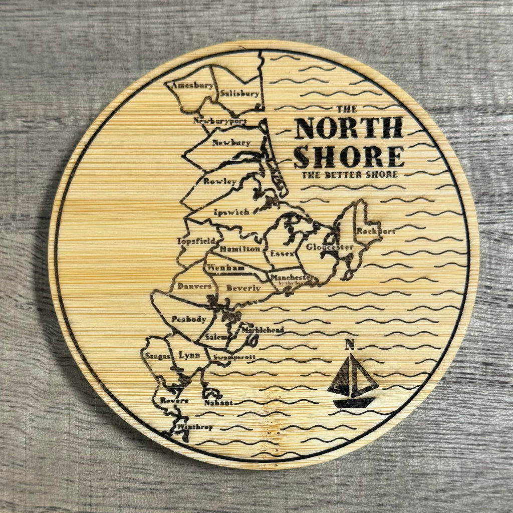 North Shore, MA Bamboo Coaster