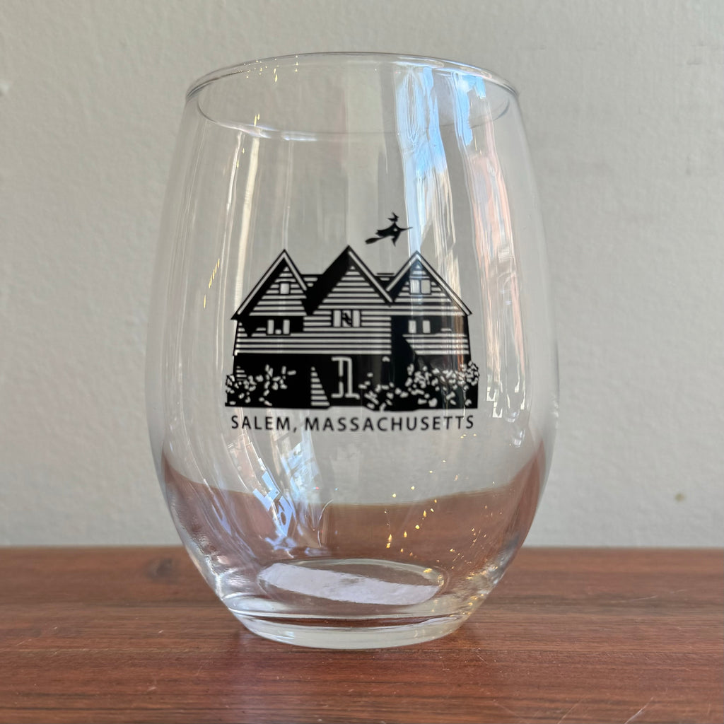 Witch House Salem, MA Stemless Wine Glass