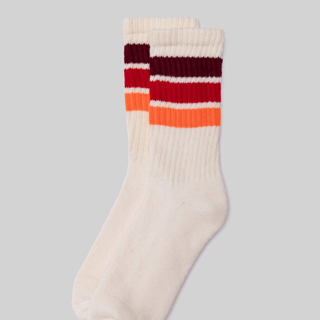 The Retro Birthday Stripe Sock: Red / One Size