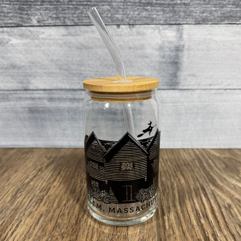 Witch House Salem, MA Iced Coffee Beer Can Glass