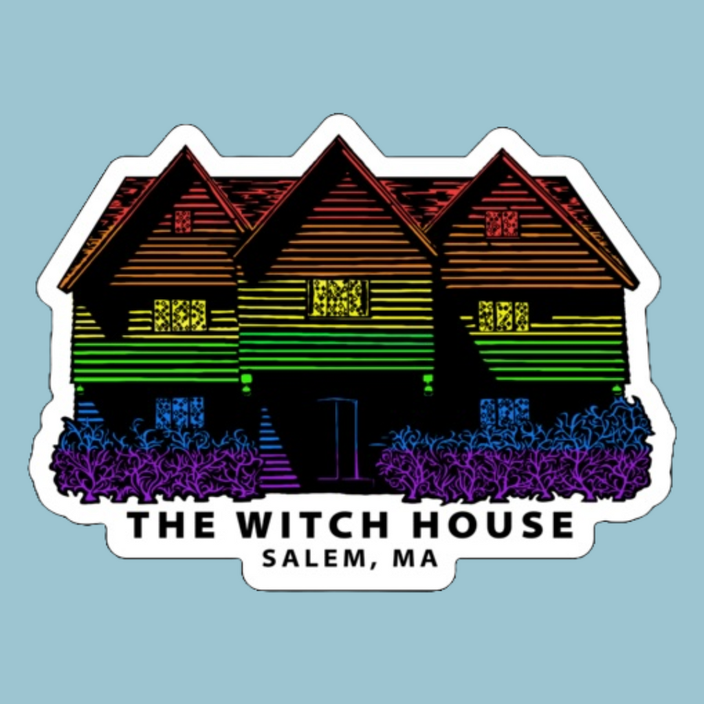 Witch House, Salem, MA rainbow Pride Sticker