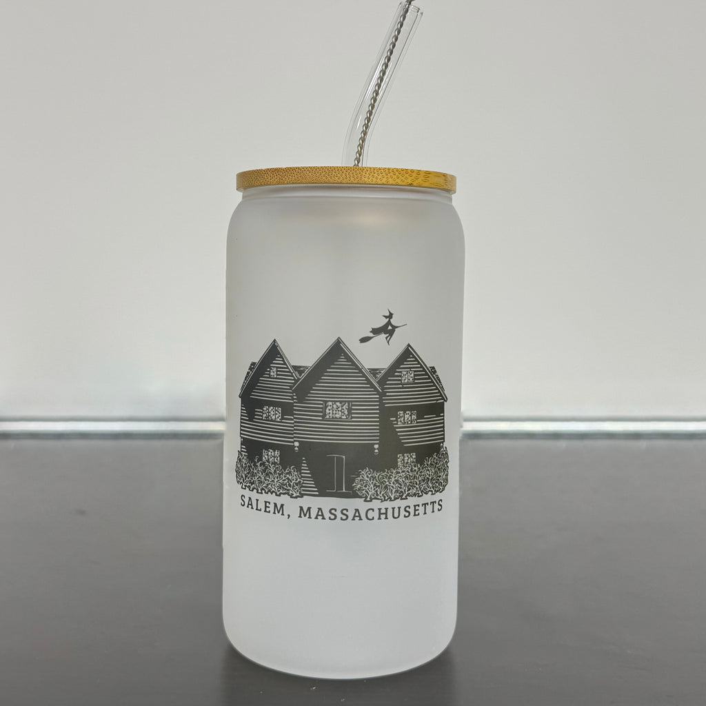 Witch House Salem, MA Iced Coffee Beer Can Glass