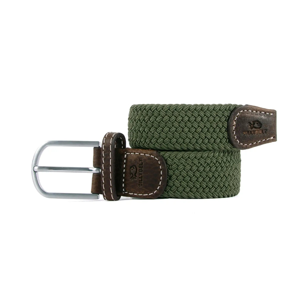 Billybelt Elastic Braided Belt | Army Green