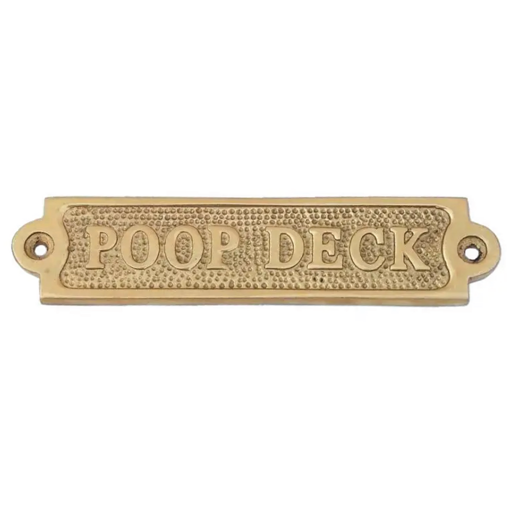 Poop Deck Door Sign