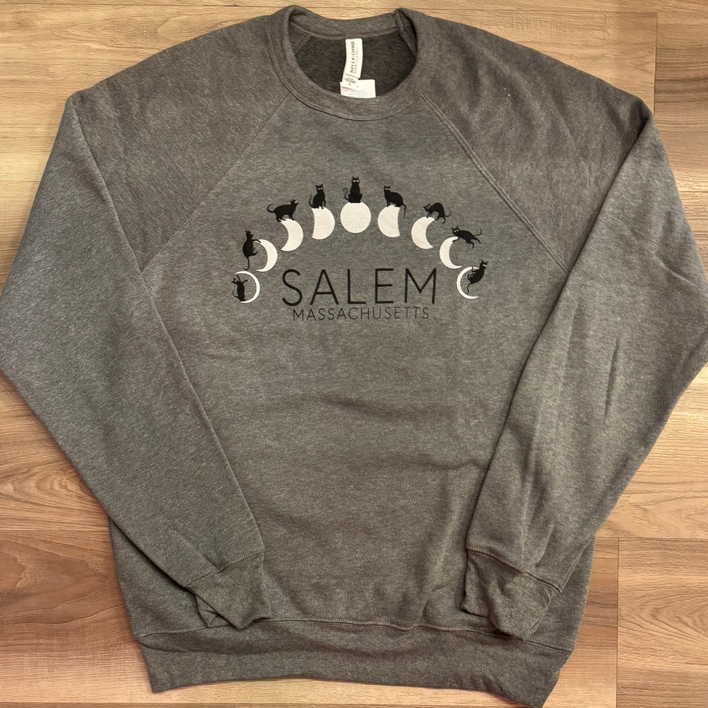 Cat Nine Lives and Moon Phases Crew Sweatshirt