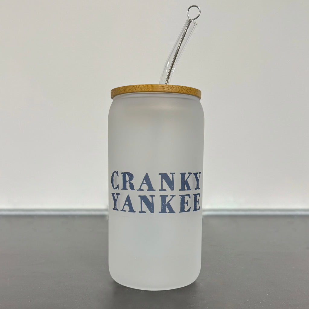 Cranky Yankee Iced Coffee Beer Can Glass