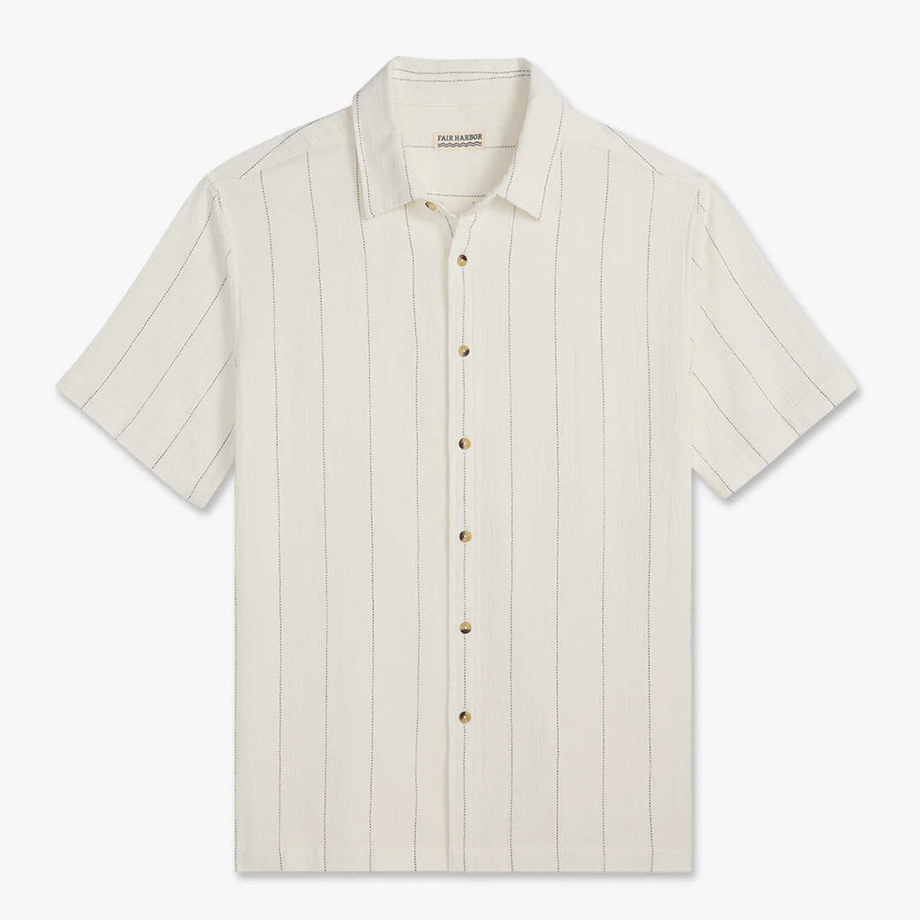 Oasis Textured Shirt - Shell Stripe