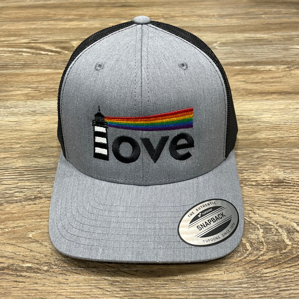 LOVE Lighthouse Pride Trucker Hat