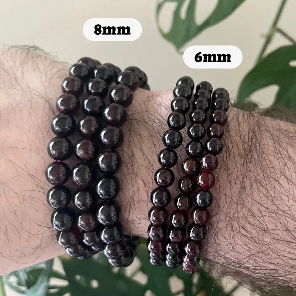 Garnet Gemstone Beaded Bracelet