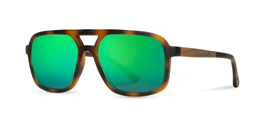 CAMP Glacier Sunglasses - Matte Tortoise HD Green Flash Lens