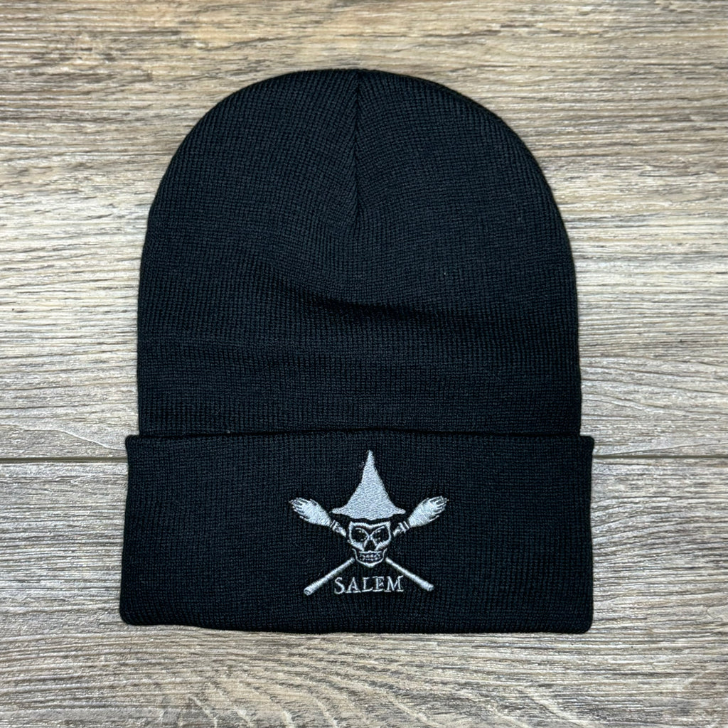 Skull and CrossBrooms Beanie Hat