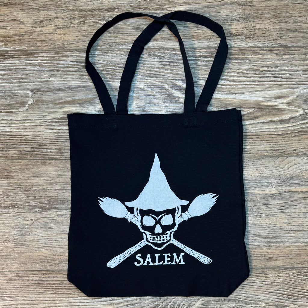 Skull and Crossbrooms Salem, MA Tote Bag