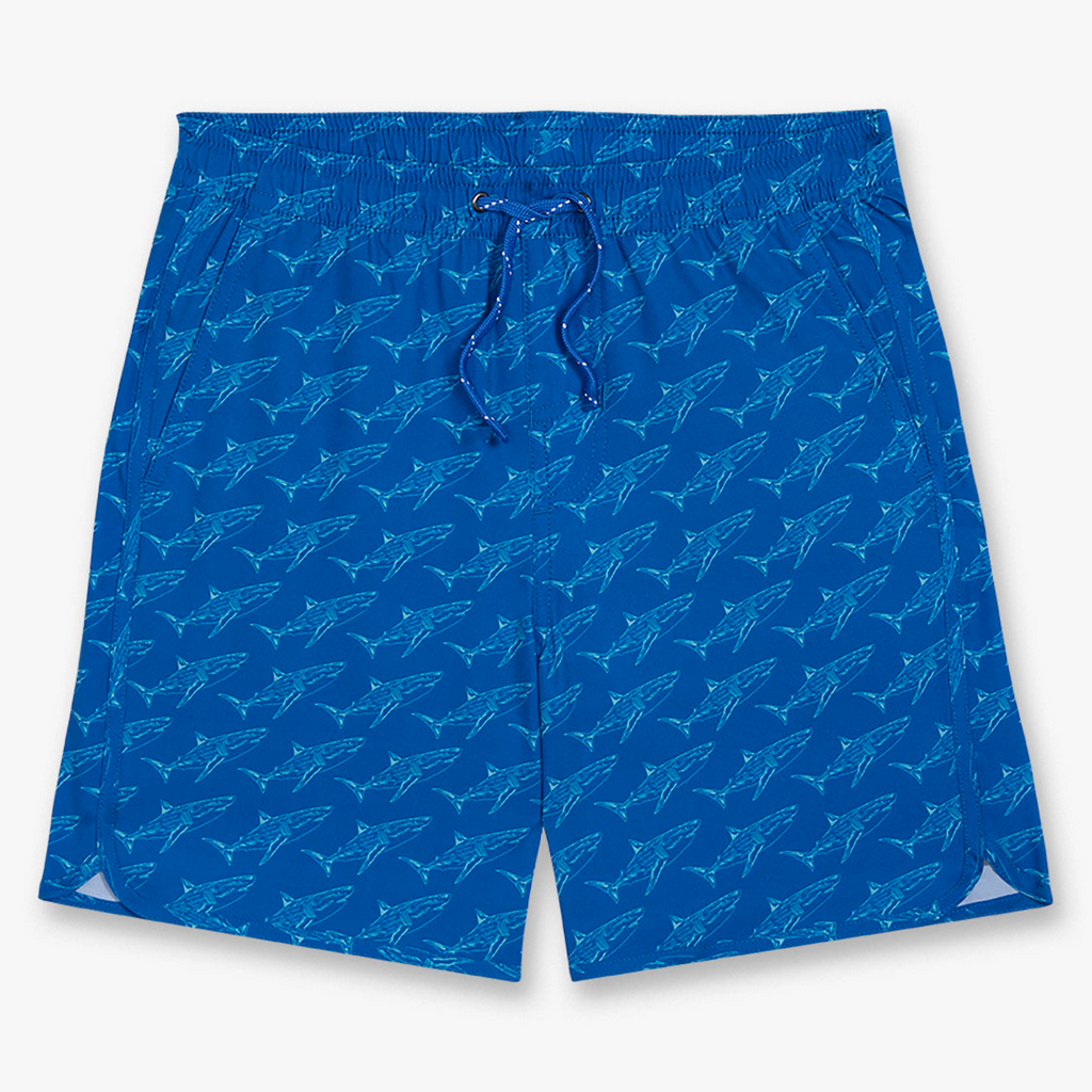 Kids Anchor Swim Trunks | Cobalt Sharks