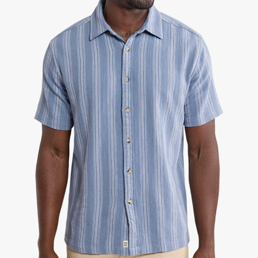 Oasis Textured Shirt | Maritime Stripe