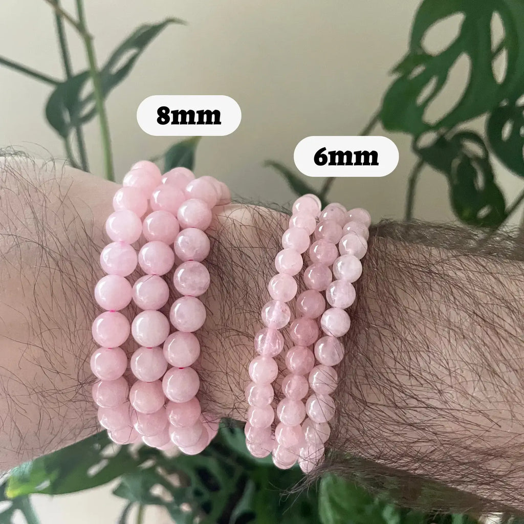 Rose Quartz Gemstone Beaded Bracelet