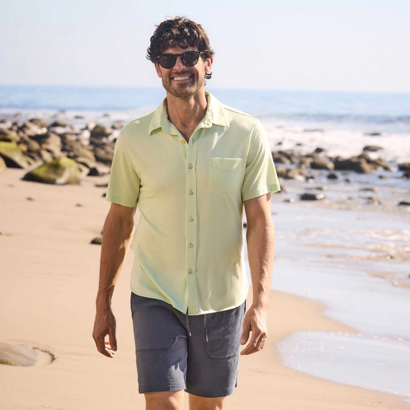 Tony S/S Burnout Shirt - Margarita Green