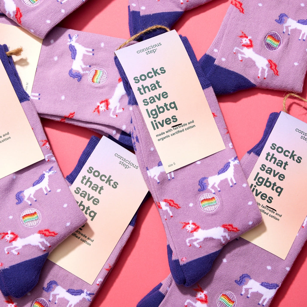 Unicorn Socks: Socks that Save LGTBQ+ Lives