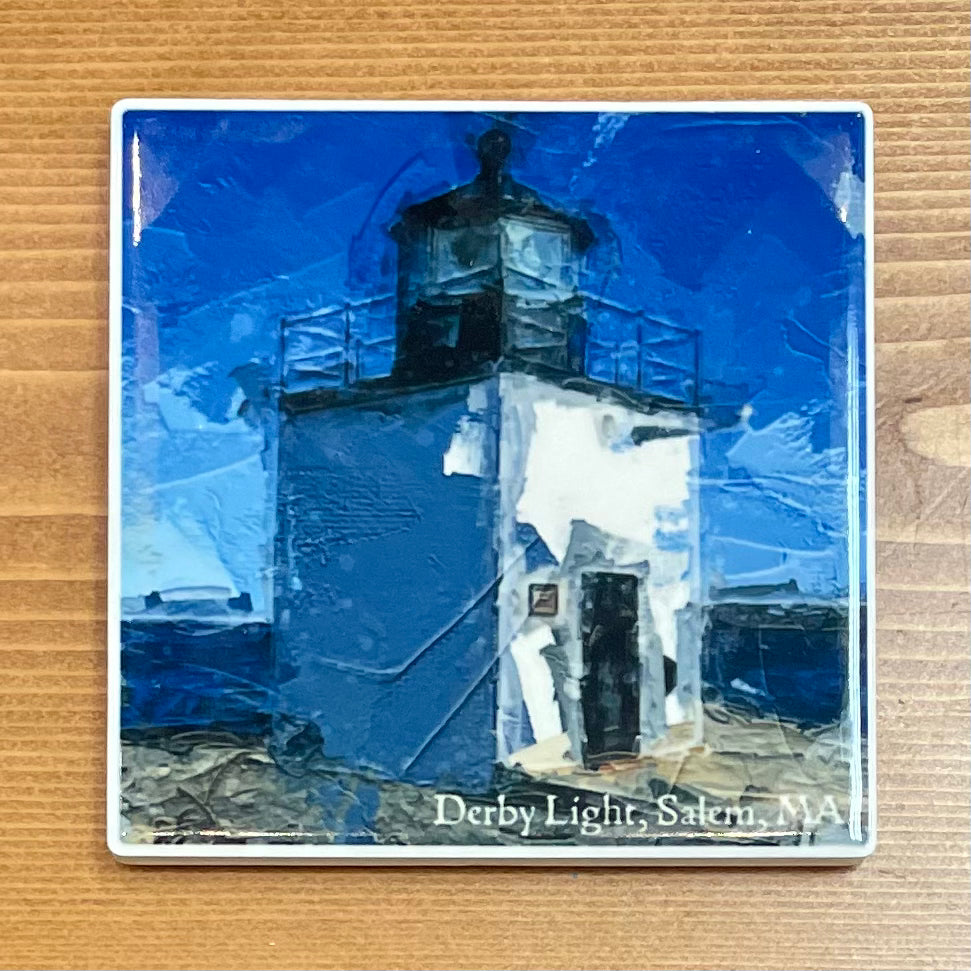 Derby Lighthouse Ceramic Coaster