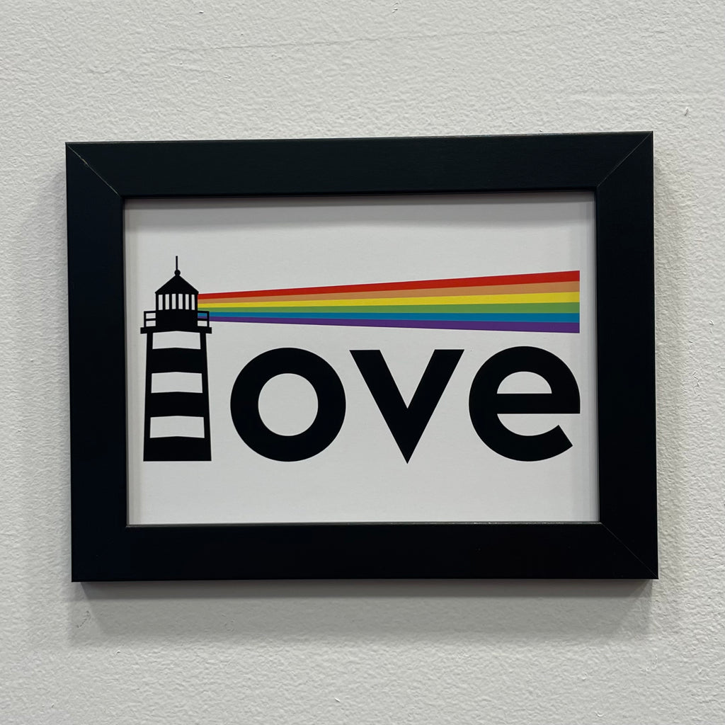 LOVE Lighthouse Rainbow Art Print