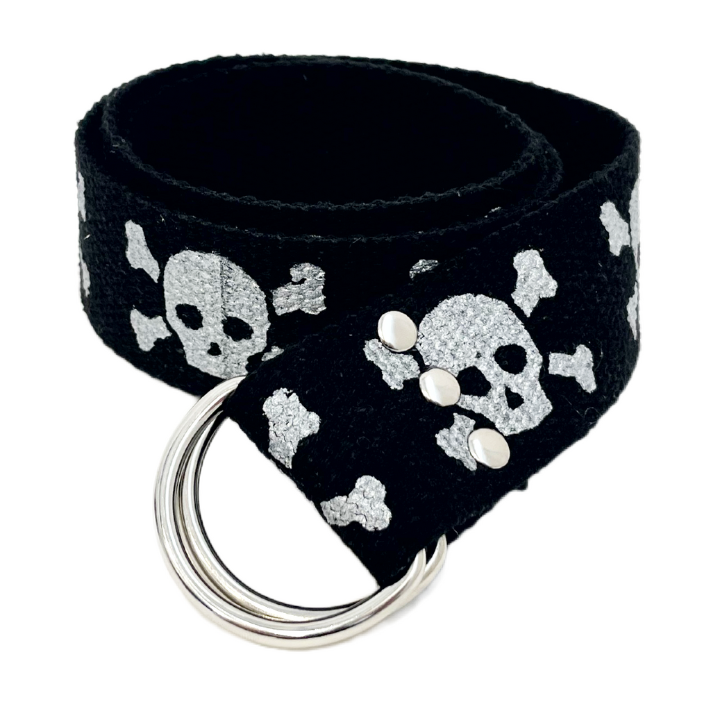 Skull and Crossbones D-ring Belt