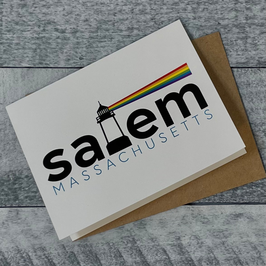 Salem Pride Rainbow Lighthouse Greeting Card