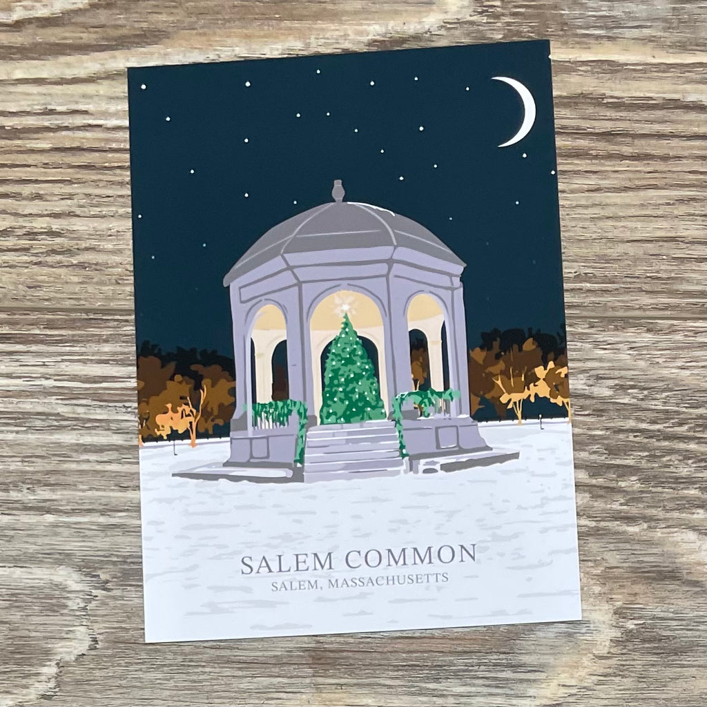 Salem Common Christmas 5x7 Art Print