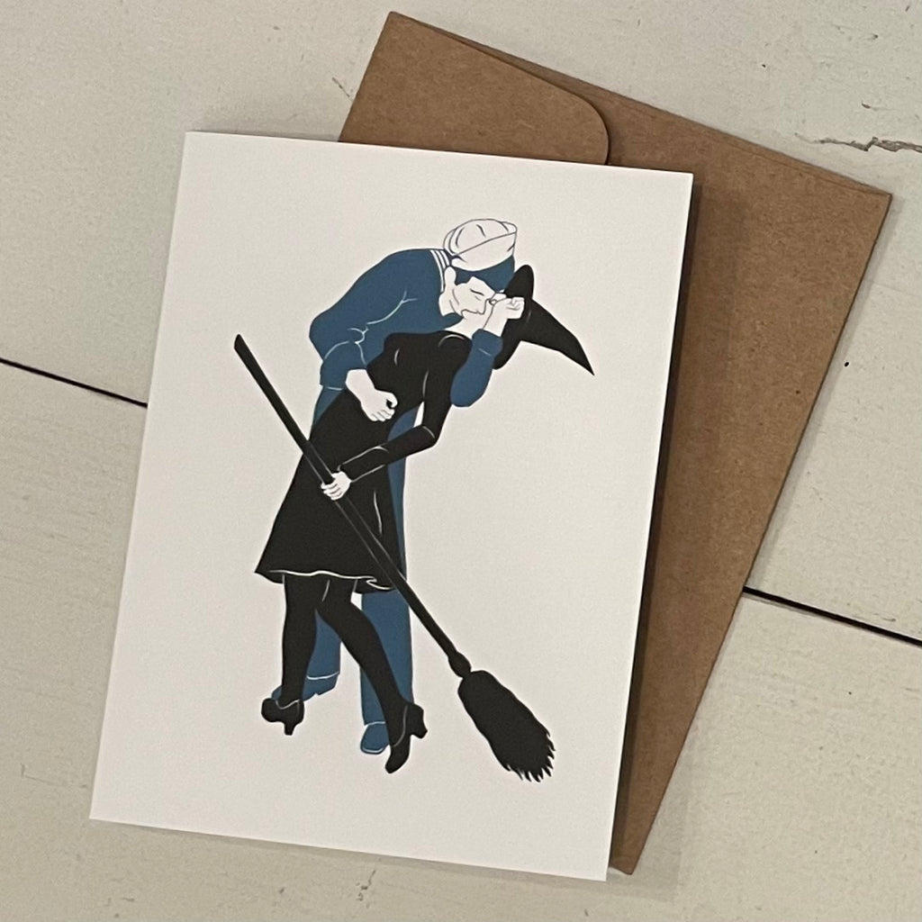 Kiss Salem Sailor and Witch Greeting Card