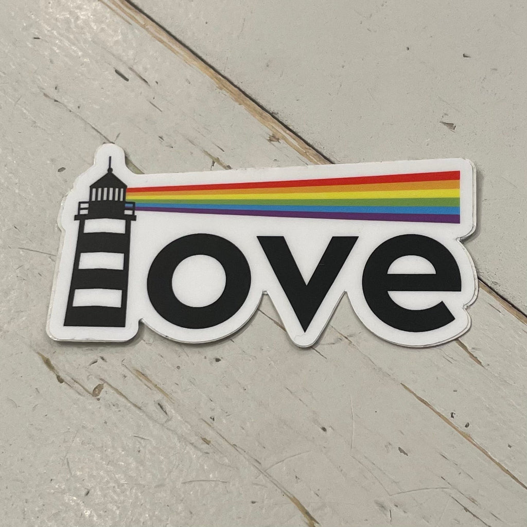 LOVE Lighthouse Rainbow Pride Sticker