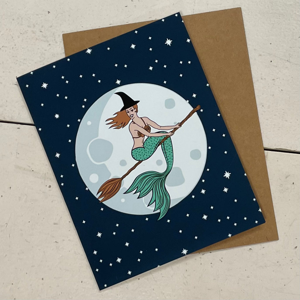 MerWitch Moon Salem, MA Greeting Card